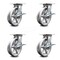 Service Caster 8 Inch Heavy Duty V Groove Semi Steel Caster Set with Roller Bearings and Brakes SCC-35S820-VGR-SLB-4 - alternate 1